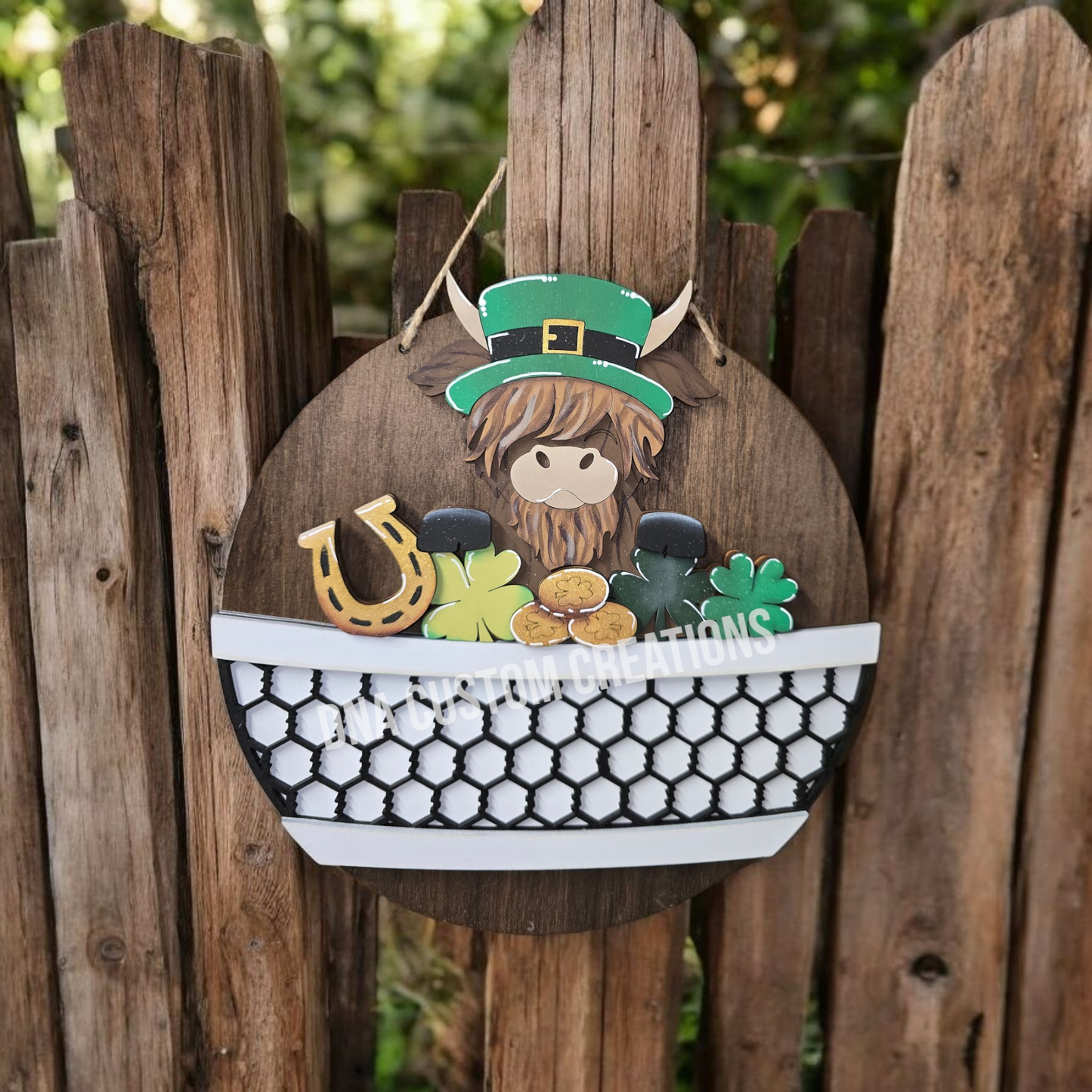 St. Patrick's Day Highland Cow Basket Add on