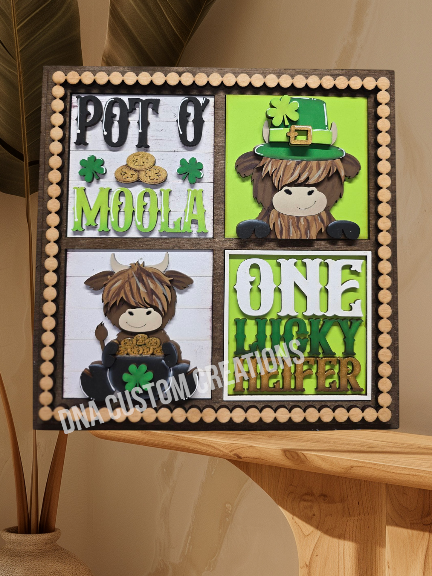 Fluffy Cow St. Patrick's Day Full size tiles