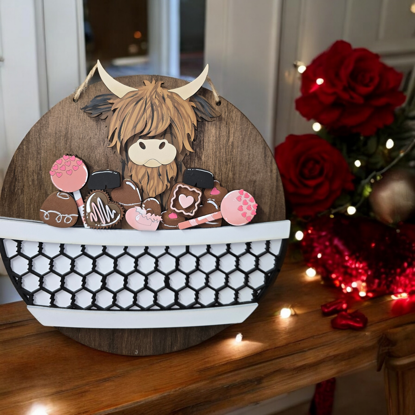 Cow Valentines Day insert