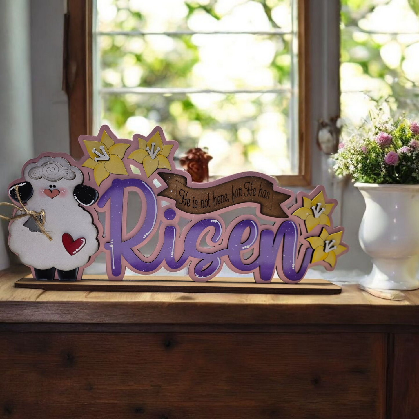 He Is Risen Easter Shelf Sitter