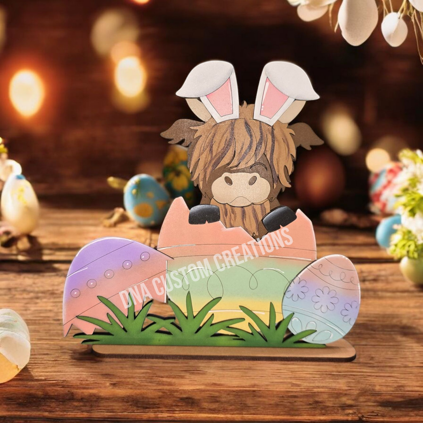 Easter Cow Shelf Sitter