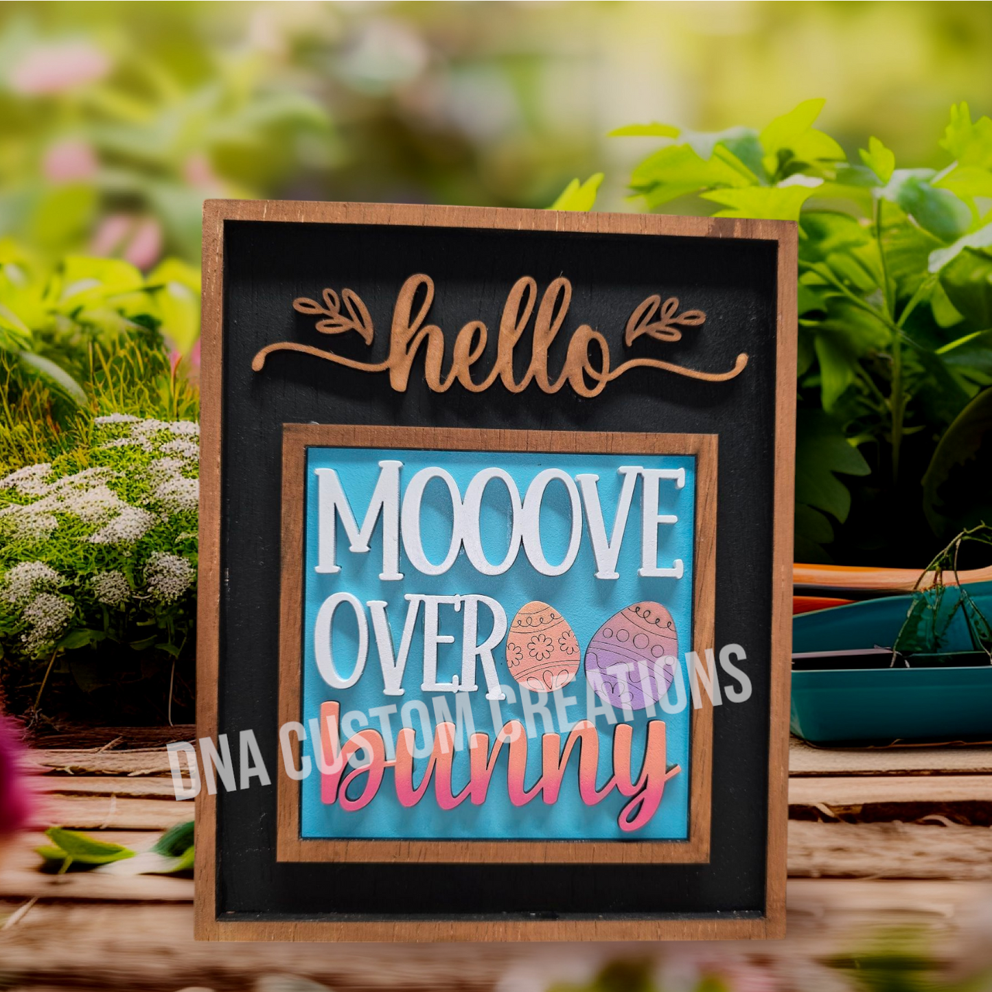 Fluffy cow full size easter tile