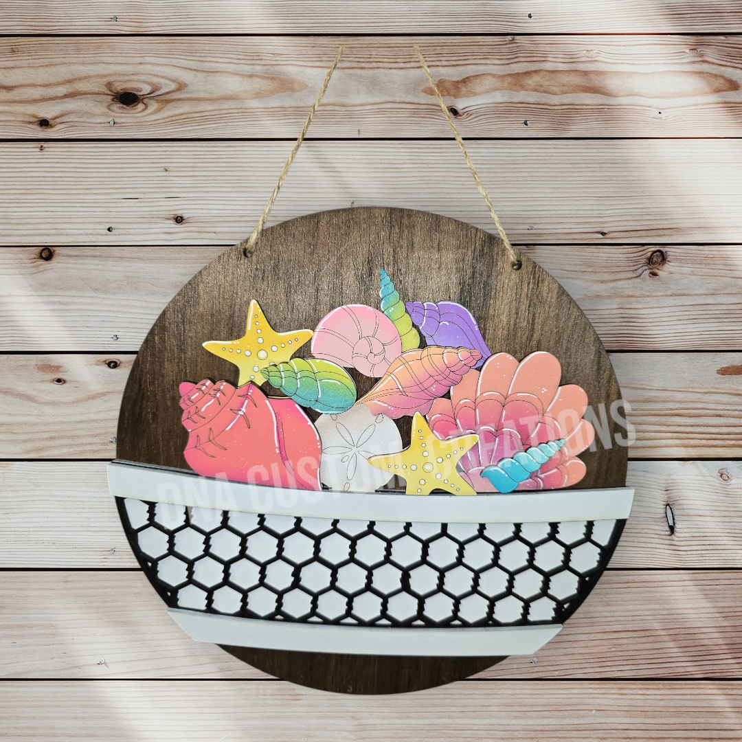 Shell insert for the interchangeable door hanger and basket