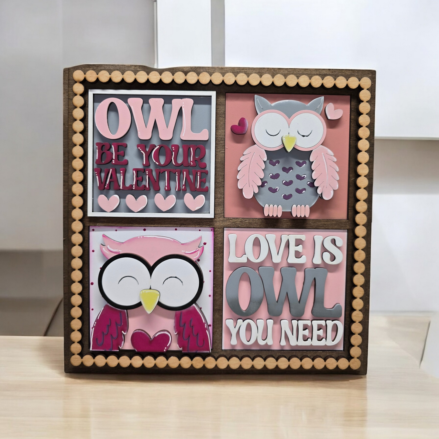 Owl Valentines Day Tiles