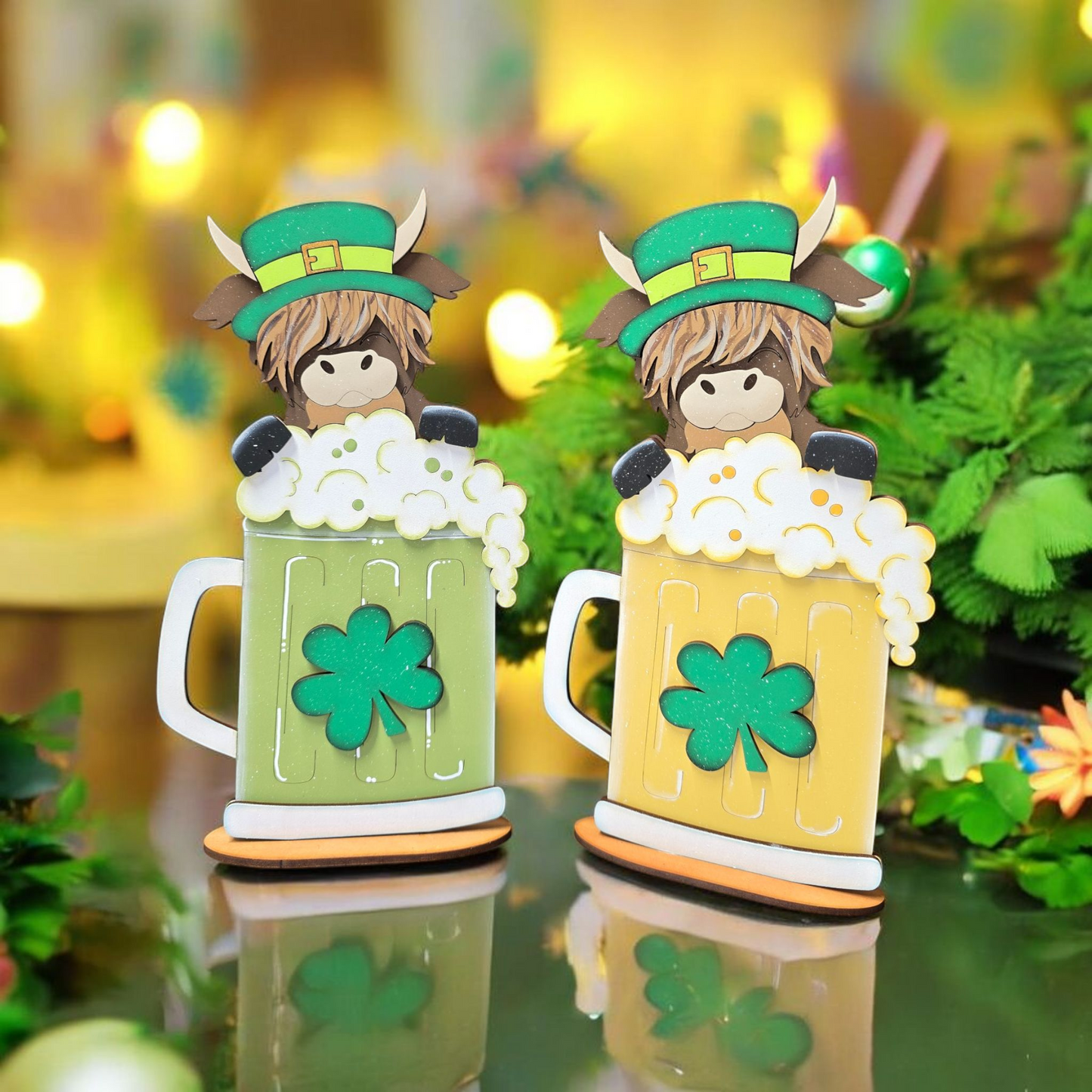 St. Patrick's Day Highland Cow