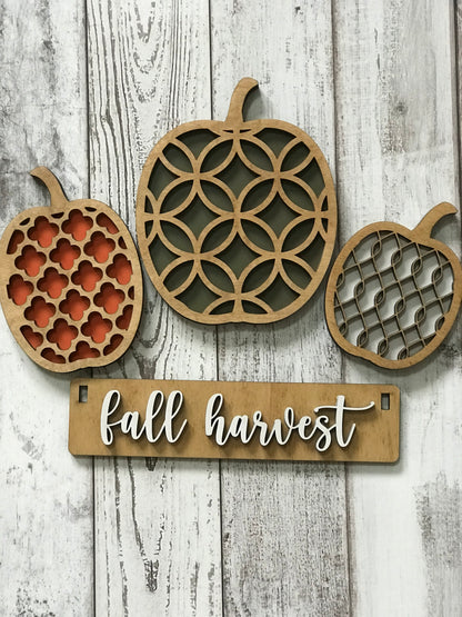 Fall harvest Tiered Tray/Shelf Sitter