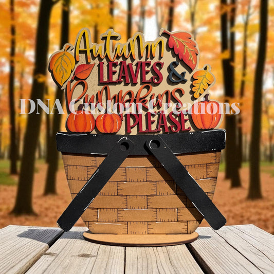 Autumn Leaves fall basket add on