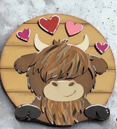 Cow valentines day tiered tray set