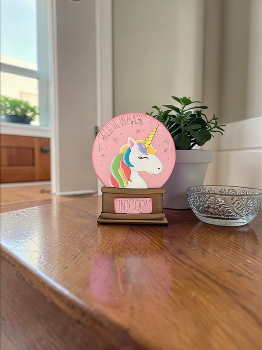 Unicorn Magical snow globe add on