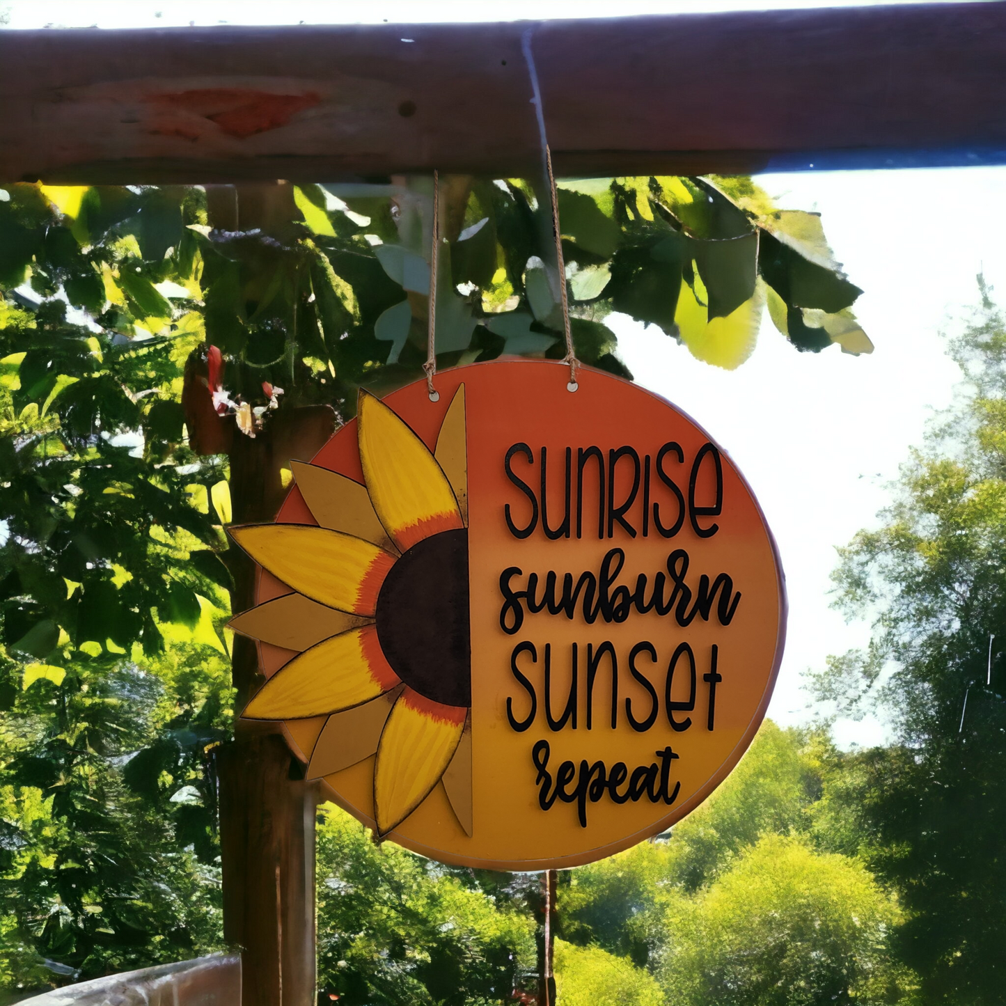 Sunrise, Sunset, Repeat door hanger