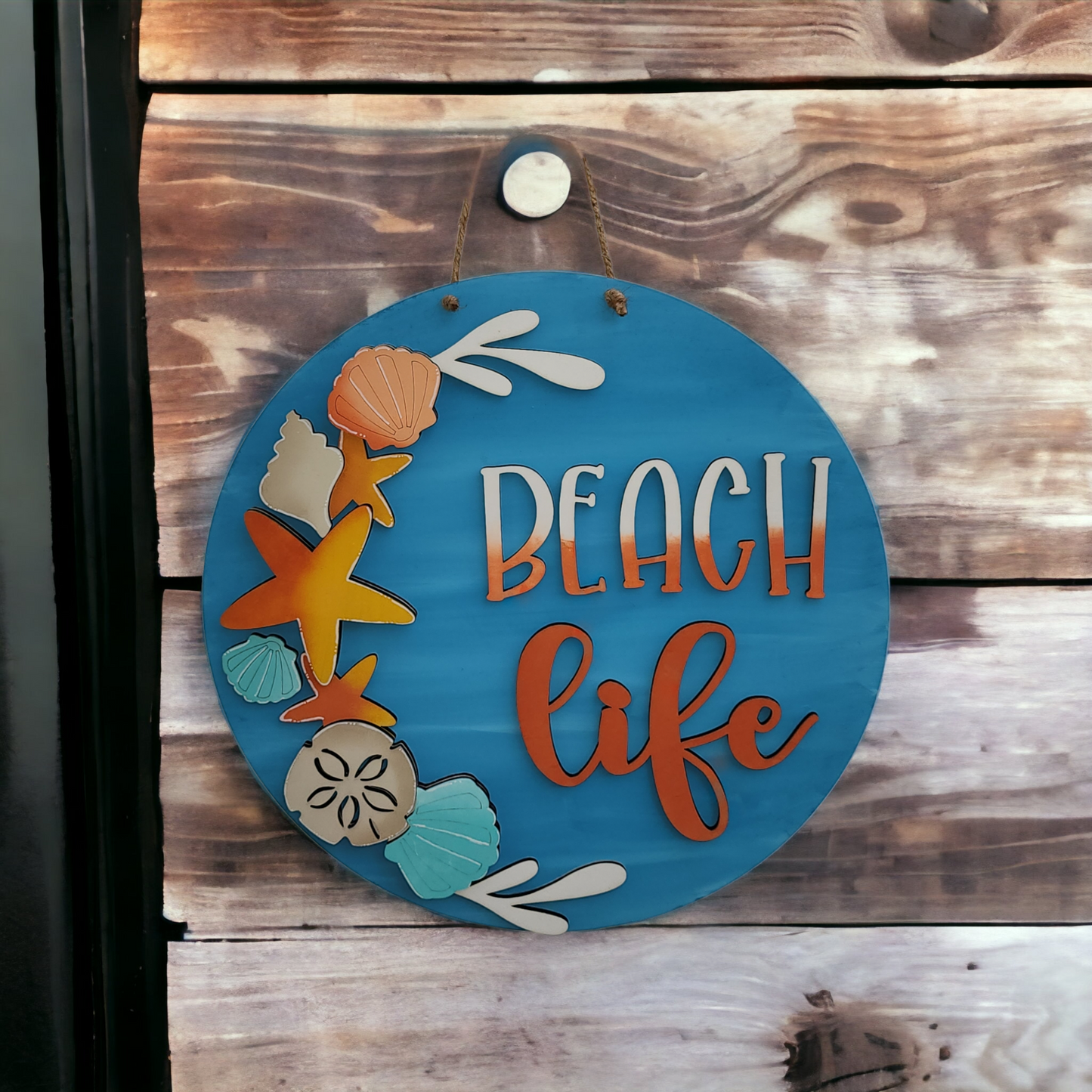 Beach life 3D door hanger, beach door hanger