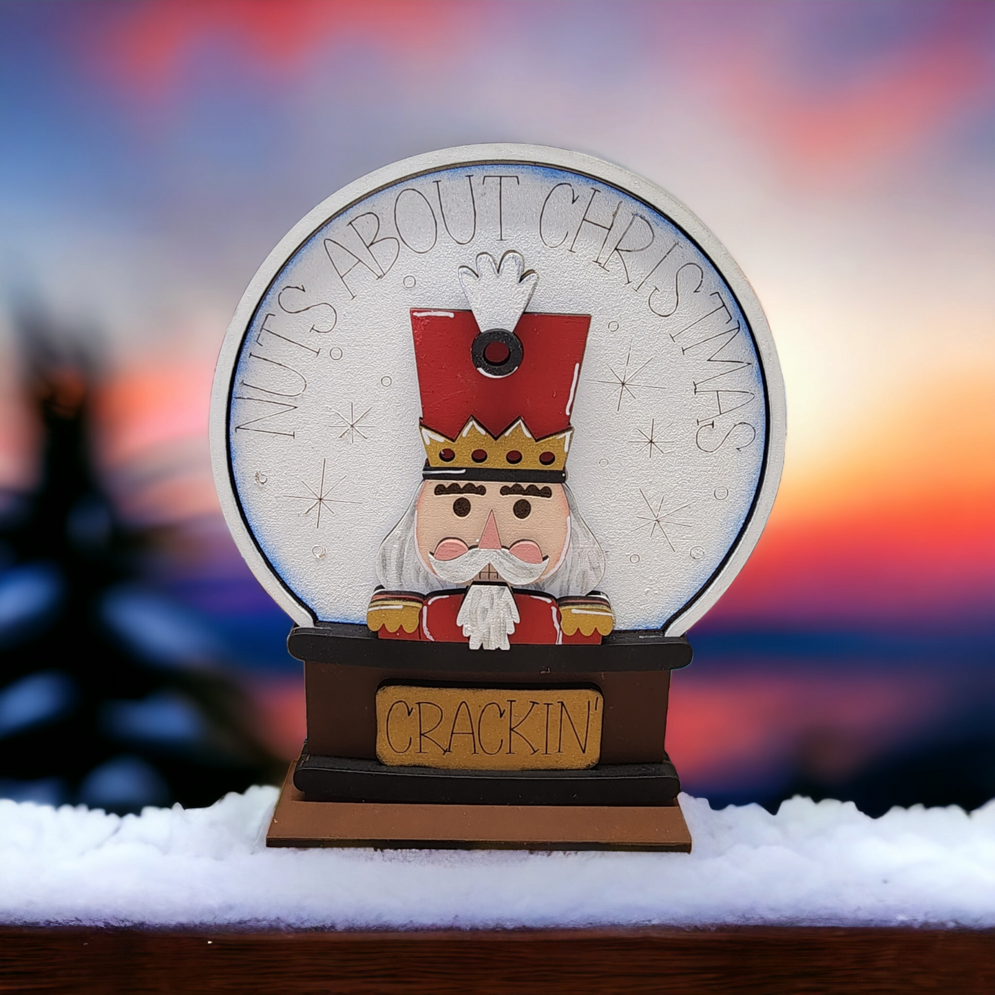 Nutcracker snow globe interchangeable, Nutcracker decoration, Christmas decoration, Christmas interchangeable