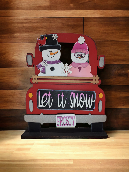 Winter Snow couple Interchangeable Truck Insert