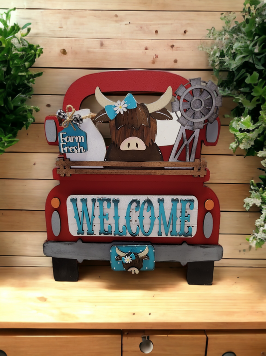 Highland cow welcome add on