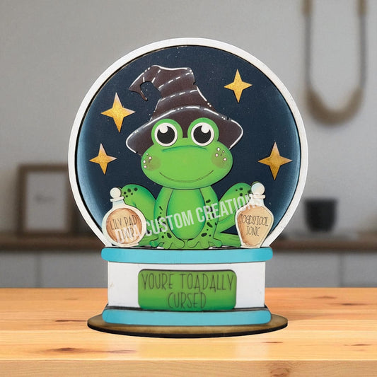 Frog Halloween Snow Globe add on