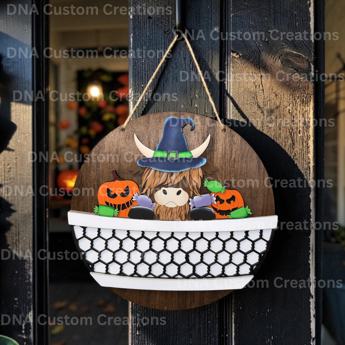 Cow witch Halloween insert