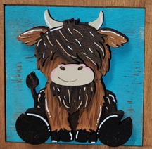 Fluffy cow full size tile