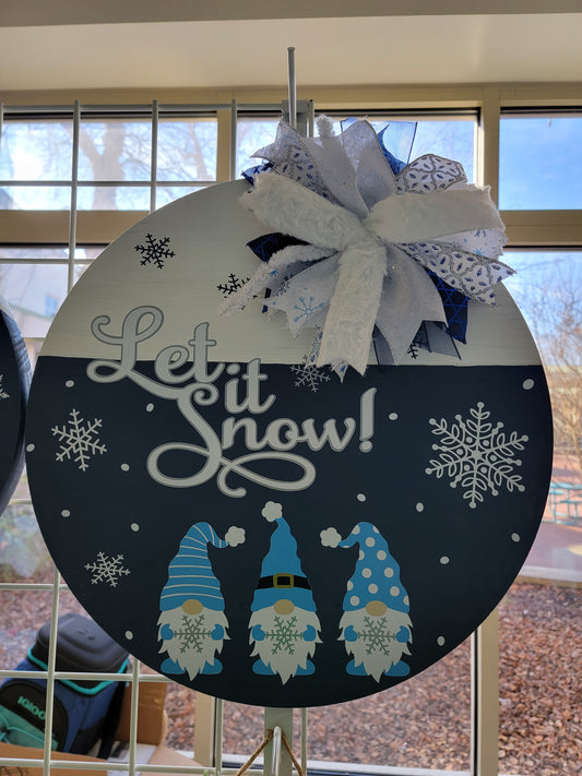 Let it Snow Gnome Door Hanger