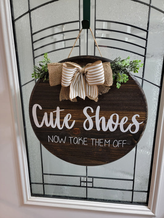 Cute Shoes Wooden Door Hanger